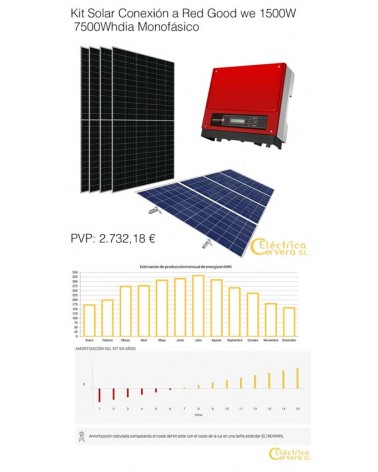 Kit solar GOOODWE 3000W conexión a red